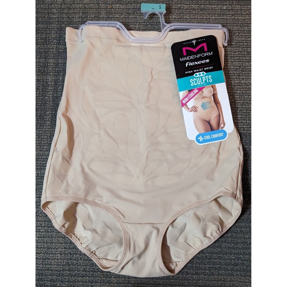 Maidenform Flexees Sculpts High Waist‎ Brief Underwear Ultra Firm Women's Small